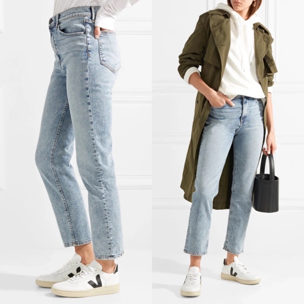 EUC // Rag & Bone High-Rise Cigarette Jeans in Double Down